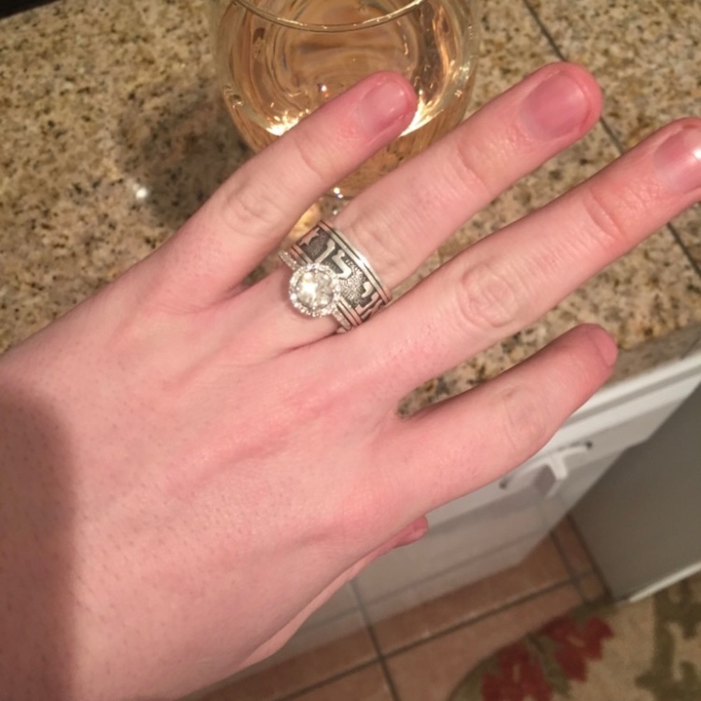 Moissanite engagement ring